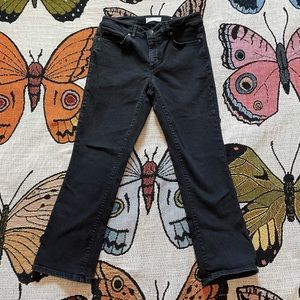 Ann Taylor Loft Curvy Kick Crop Black Jeans Size 28